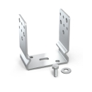 MAXERIO® 1er Set 10 cm Pfostenträger; U-Winkel (feuerverzinkt) mit Langloch für MAXERIO® Core Schraubfundament