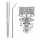 MAXERIO® 80 cm Base-Set TILT Schraubfundamente inkl. Konsole (feuerverzinkt); Ø 60 x 2; M12