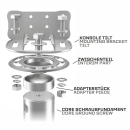 MAXERIO® 80 cm 3er Base-Set TILT Schraubfundamente inkl. Konsole (feuerverzinkt); Ø 60 x 2; M12
