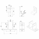 MAXERIO® Konsolen-Set PV (Photovoltaik) für Schraubfundament inkl. Zubehör / Größe U36 mit Befestigungsgelenk