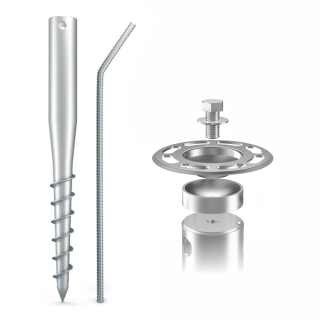MAXERIO® 60 cm 4er TILT-Set Schraubfundamente Ø 60 x 2; M12