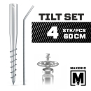 MAXERIO® 60 cm 4er TILT-Set Schraubfundamente Ø 60 x 2; M12