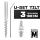 MAXERIO® 100 cm 3er U-Set TILT Schraubfundamente inkl. 8 cm Pfostenträger (U-Winkel - feuerverzinkt); Ø 60 x 2; M12