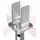 MAXERIO® 100 cm 3er U-Set TILT Schraubfundamente inkl. 8 cm Pfostenträger (U-Winkel - feuerverzinkt); Ø 60 x 2; M12