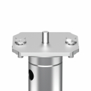 MAXERIO® 100 cm 1er U-Set TILT Schraubfundamente inkl. 10 cm Pfostenträger (U-Winkel - feuerverzinkt); Ø 60 x 2; M12