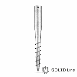 MAXERIO® 80 cm Core Schraubfundament SOLID Line (feuerverzinkt); Ø 60 x 2; M12